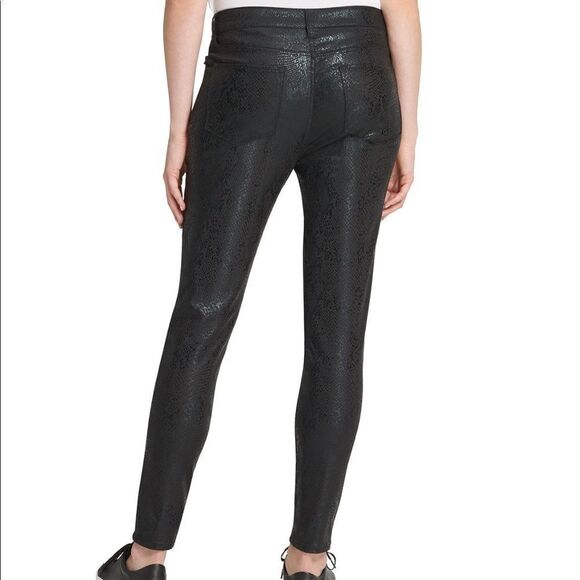 DKNY Coated Snake Embossed Skinny Jeans - Picture 2 of 9